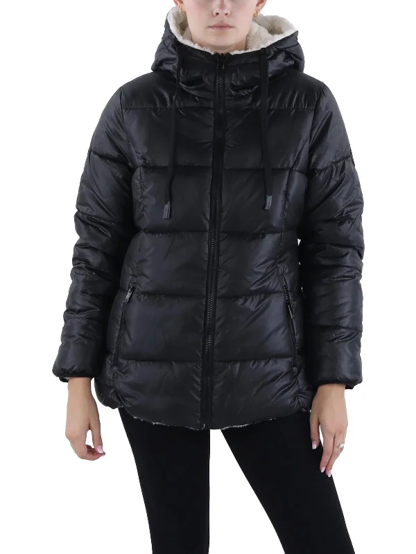 Women's Elegant Apparel Womens Faux Fur Cold Weather Puffer Jacket