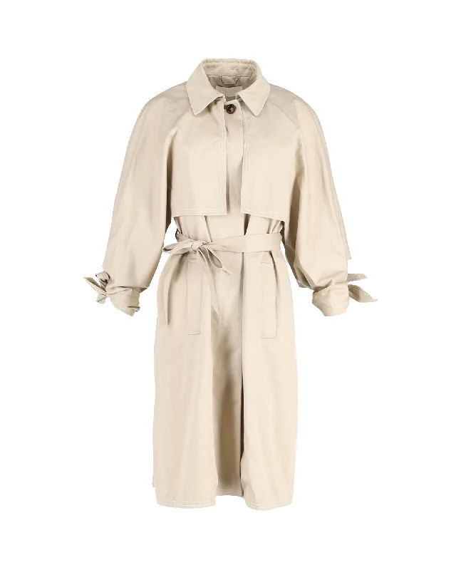 Stylish Fashion Clearance – Last Chance To Save Chloe Belted Trench Coat in Beige Cotton