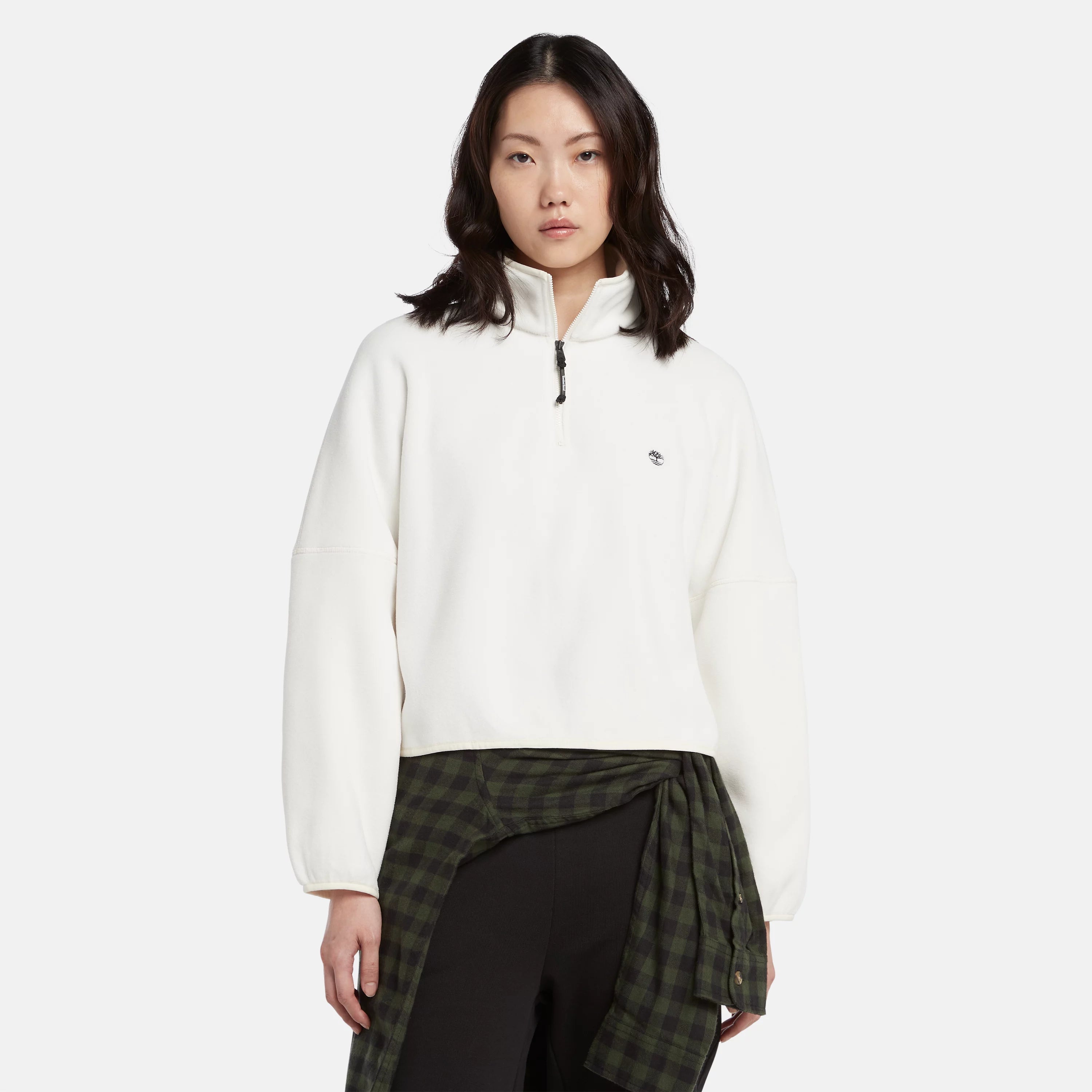 Limited-Stock Clothing Sale – Shop Before It's Too Late Women's Cropped Funnel-Neck Fleece Jacket