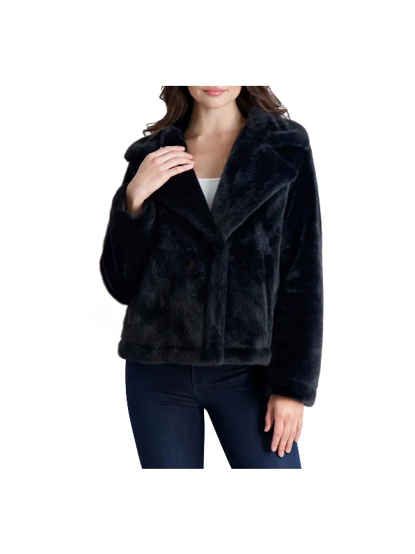 Women's Party Outfit Womens Lined Faux Fur Teddy Coat