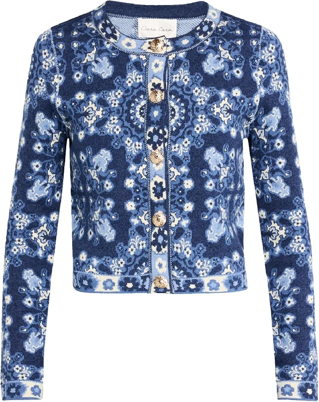 Vintage-Inspired Women's Clothes Cara Cara Women's Livi Jacket, Blue Rita Tile