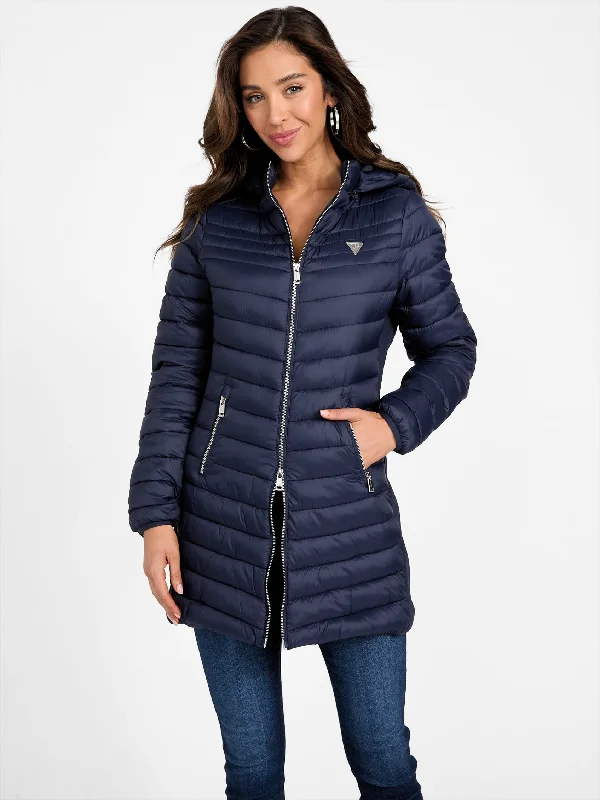 Women's Trendy Activewear Apparel Lacy Puffer Coat