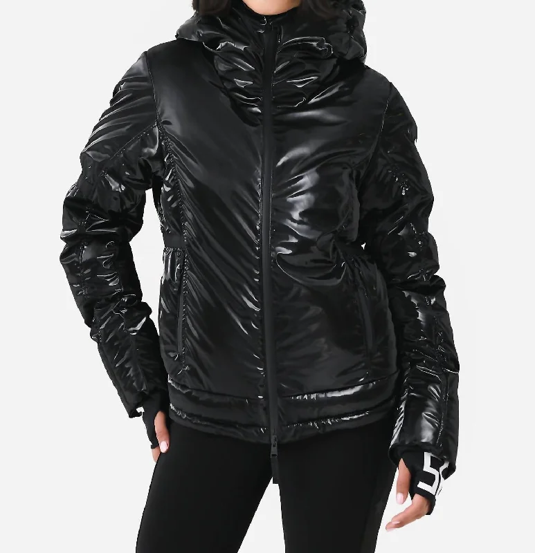 Women's Holiday Clothing Joanna Glam Ski Jacket In Black