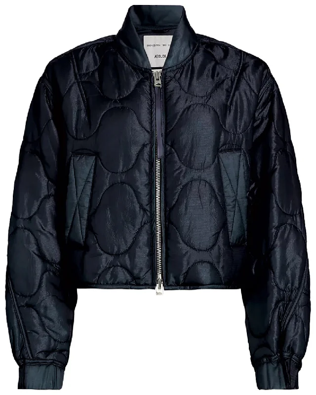 Women's Vacation Garments AGOLDE Women's Iona Quilted Jacket, Ink