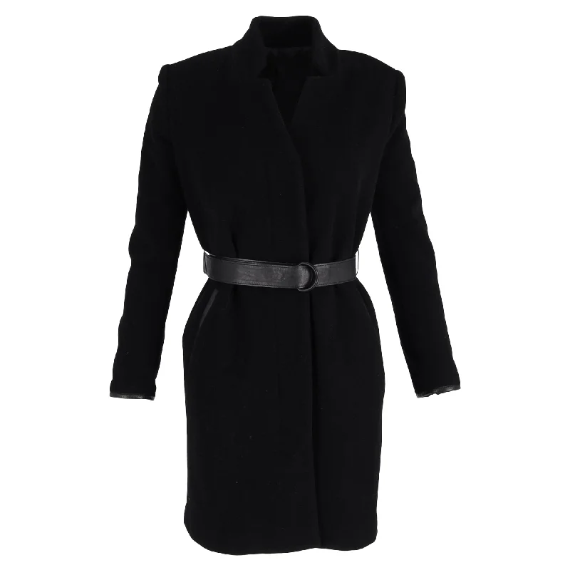 Women's Luxury Apparel Acne Studios  Belted coat in Black Wool