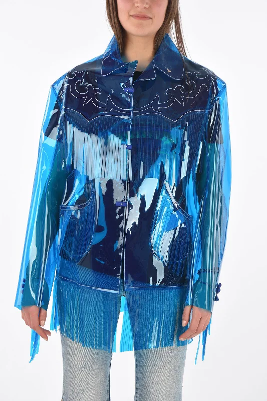 Modern Women's Outfit Maison Margiela fringed pvc western jacket