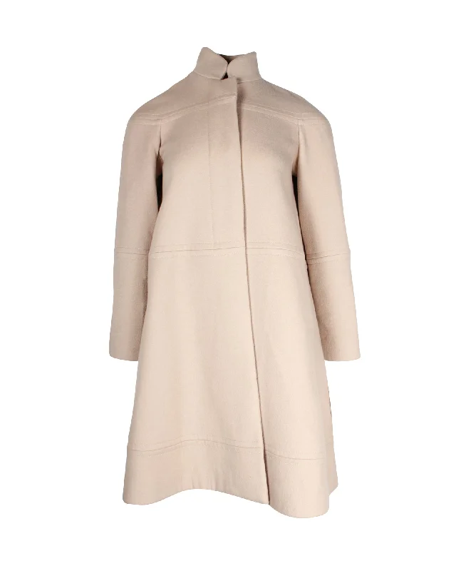 Women's Outfit Chloe A-Line Cape Coat in Cream Cashmere