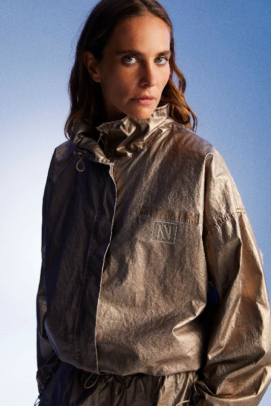 Women's Travel Apparel Bronze Metallic Jacket