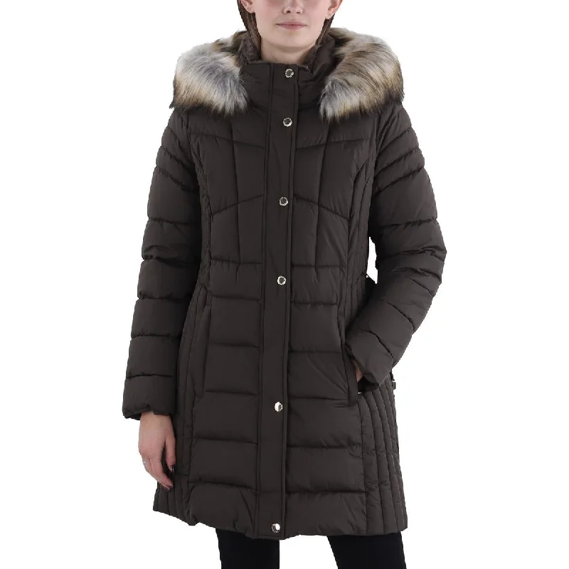 Seasonal Clearance Sale – Big Savings On Trendy Looks Womens Faux Fur Trim Hooded Puffer Jacket