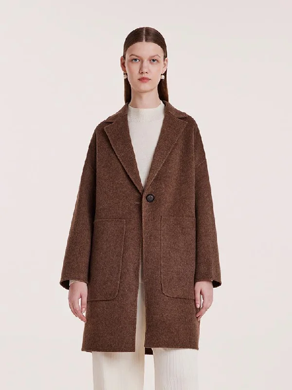 Women's Trendy Apparel Pure Cashmere Double-Faced Women Coat