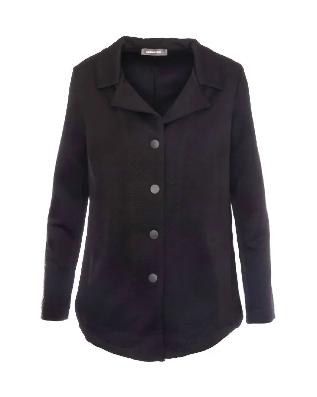 Affordable Luxury Women's Apparel Button Down Jacket In Black