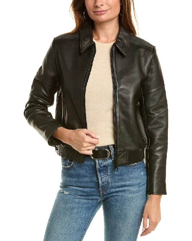 Women's Casual Wear Clothing The Kooples Leather Jacket