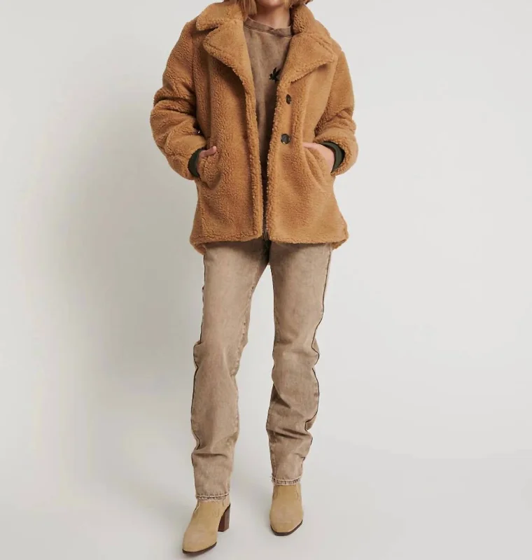 Your Favorite Fashion Pieces Now At Lower Prices Teddy Coat In Tan