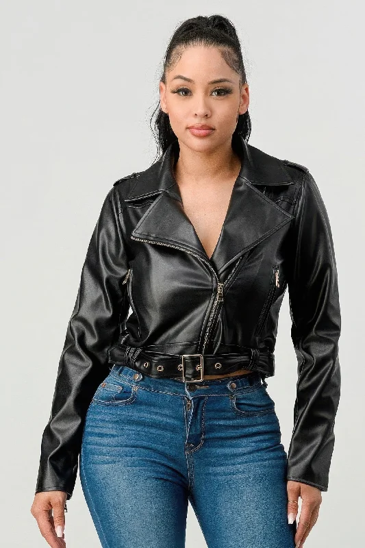 Women's Formal Event Clothing Pu Leather Jacket