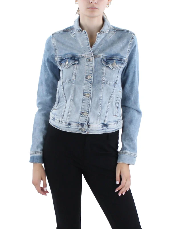 Women's Clothing For Holiday Travel Womens Crop Denim Denim Jacket