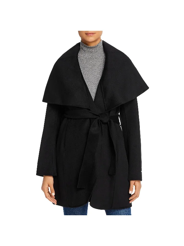 Women's Holiday Apparel Marilyn Womens Wool Blend Winter Wrap Coat