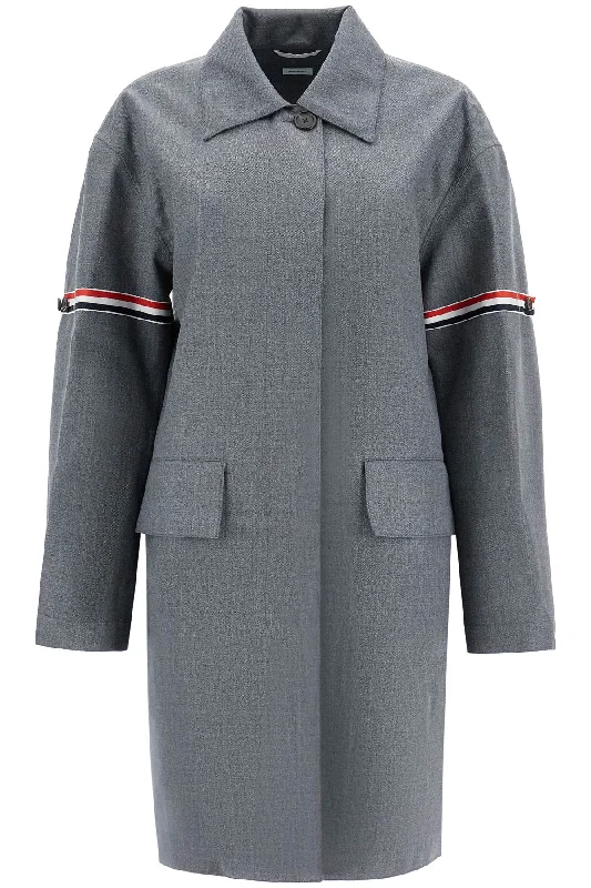 Dress In Style With Our Special Clothing Promotions Thom e Women's Waterproof Technical Wool Coat With Rwb Stripes