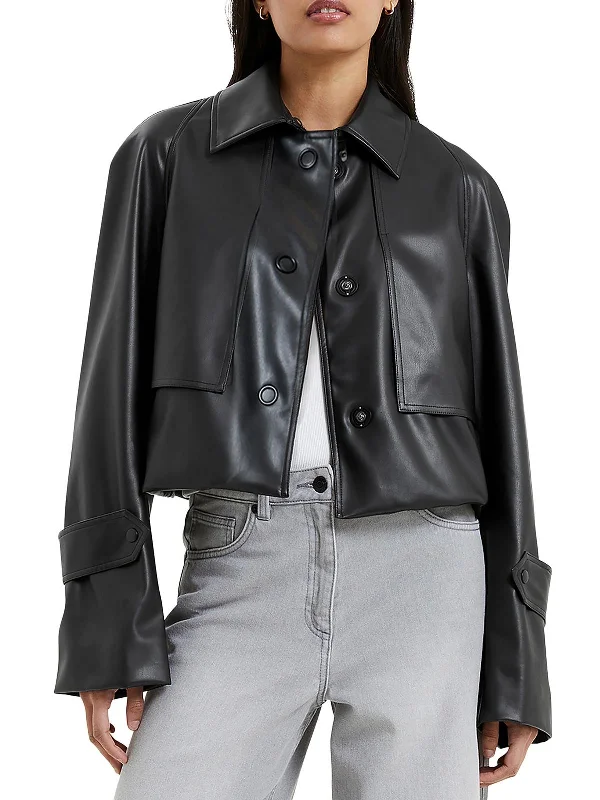 Women's Vintage Garments Corlenda Womens Faux leather Short Shirt Jacket