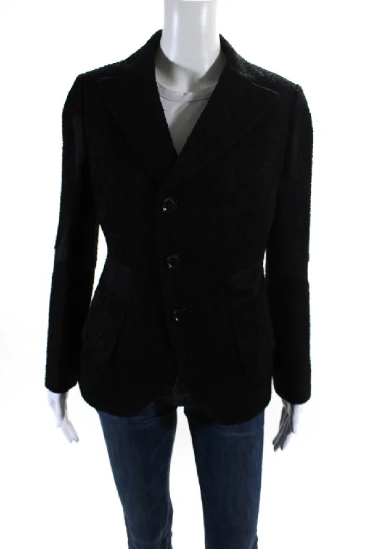 Stylish Clothes For Women Shiro Sakai Womens Three Button New Classic Tailored Jacket Jet Black