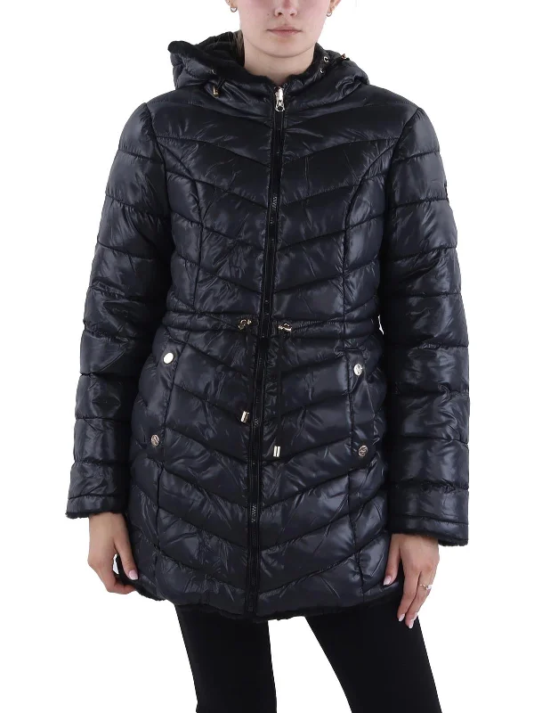 Women's Night-Out Clothes Womens Insulated Faux Fur Lined Puffer Jacket