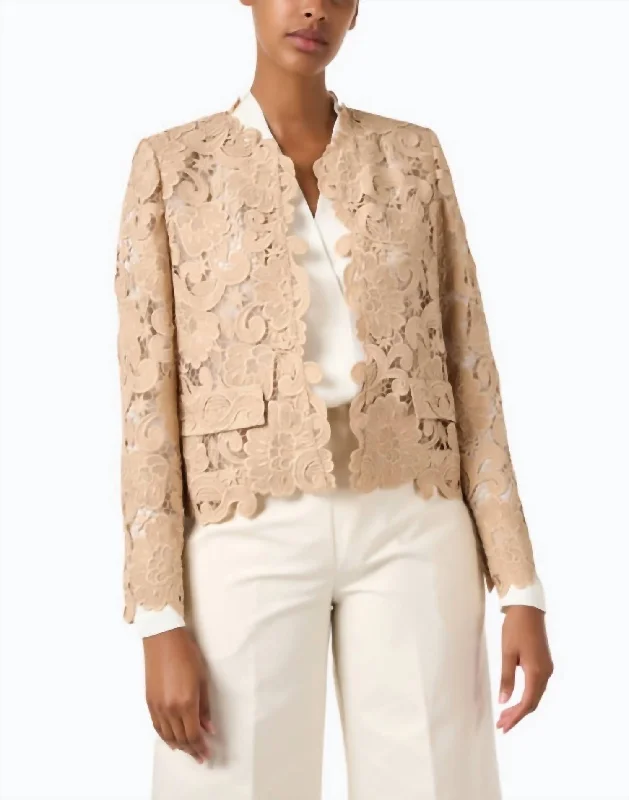 Women's Clothes For Work Kaiya Lace Jacket In Teak