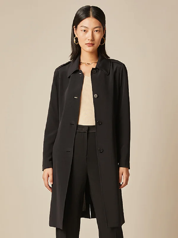 Limited-Time Fashion Sale – Shop Your Favorite Styles Now Lapel Mid-Length Women Trench Coat With Belt