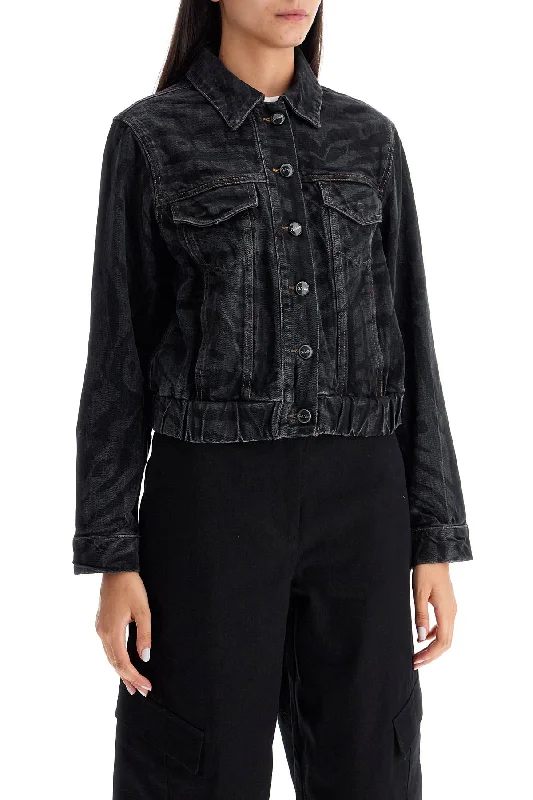 Women's Clothing For Work Ganni Cut

short Denim Jacket With Laser-Cut