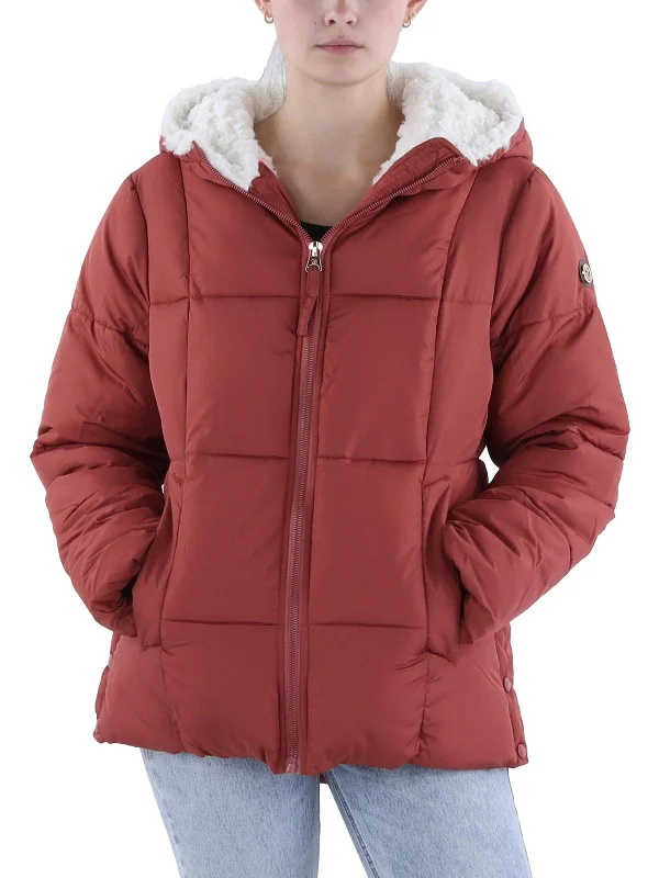 Women's Trendy Clothes Womens Insulated Faux Fur Liined Puffer Jacket