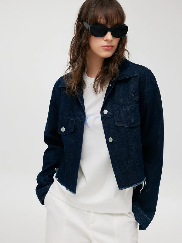 Women's Seasonal Garments GOELIA X CHRISTINE PHUNG Crop Denim Jacket