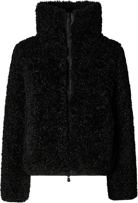 Luxury Women's Clothing Save the Duck Women's Kennie Faux Fur Coat, Black