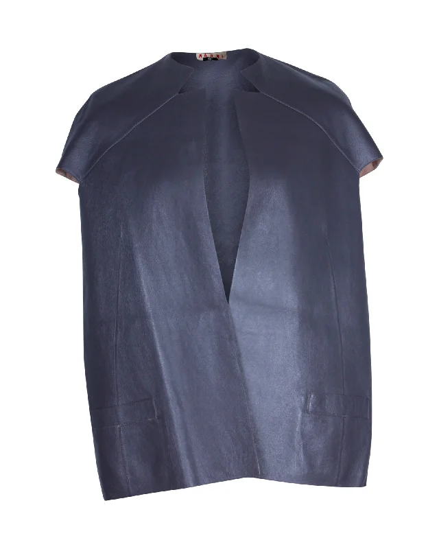 Premium Fashion At Budget-Friendly Prices Marni Short Sleeve Jacket in Grey Leather