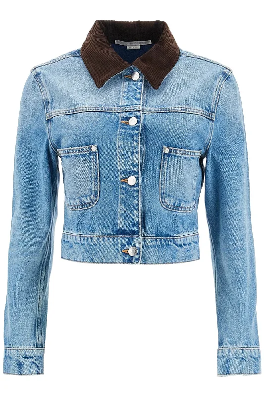 Women's Trendy Outfit Stella Mccartney Women's Cropped blue Jacket For Women