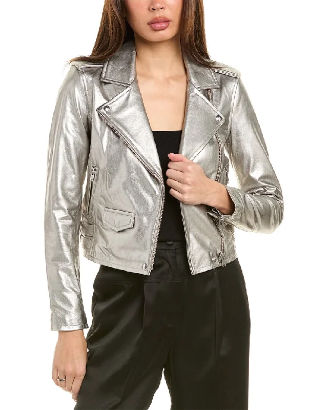 Fashion-Forward Women's Clothing IRO Ashville Leather Moto Jacket