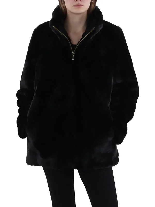 Women's Casual Apparel For Weekends Womens Faux Fur Cold Weather Faux Fur Coat