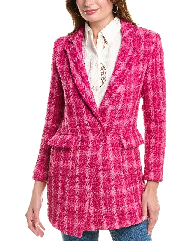 Women's Effortless Casual Outfit Gracia Plaid Lapel Collared Overcoat