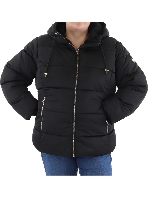 Women's Comfortable Apparel Plus Womens Insulated Faux Fur Lined Puffer Jacket