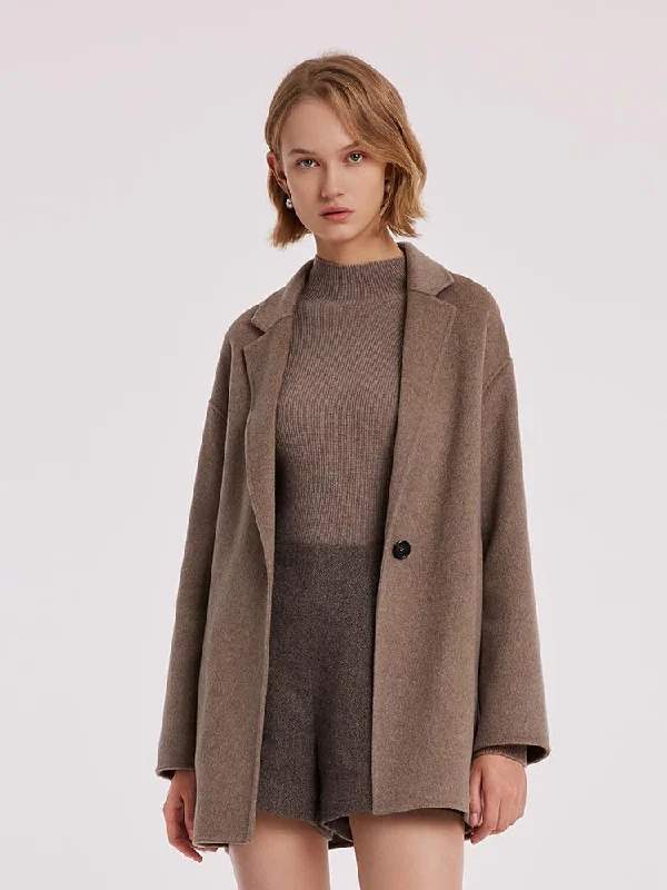 Women's Vintage Garments Pure Cashmere Mid-Length Women Coat