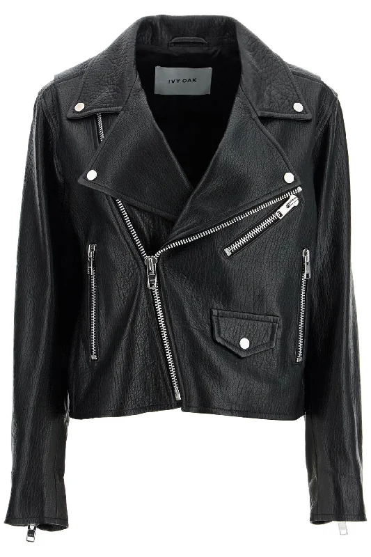 Stylish Outerwear Clothing For Women Ivy Oak Women's Lenny Sue Leather Biker Jacket