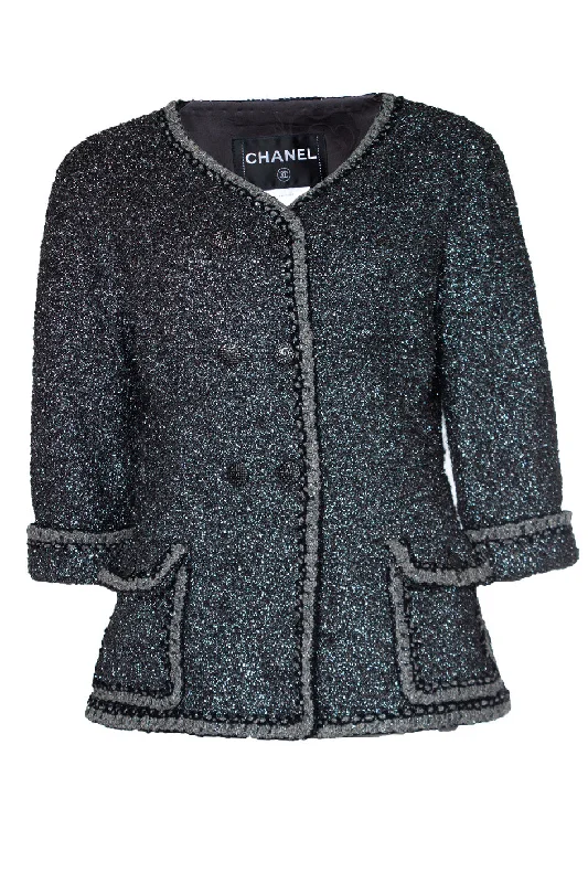 Women's Night-Out Clothes Metallic tweed jacket