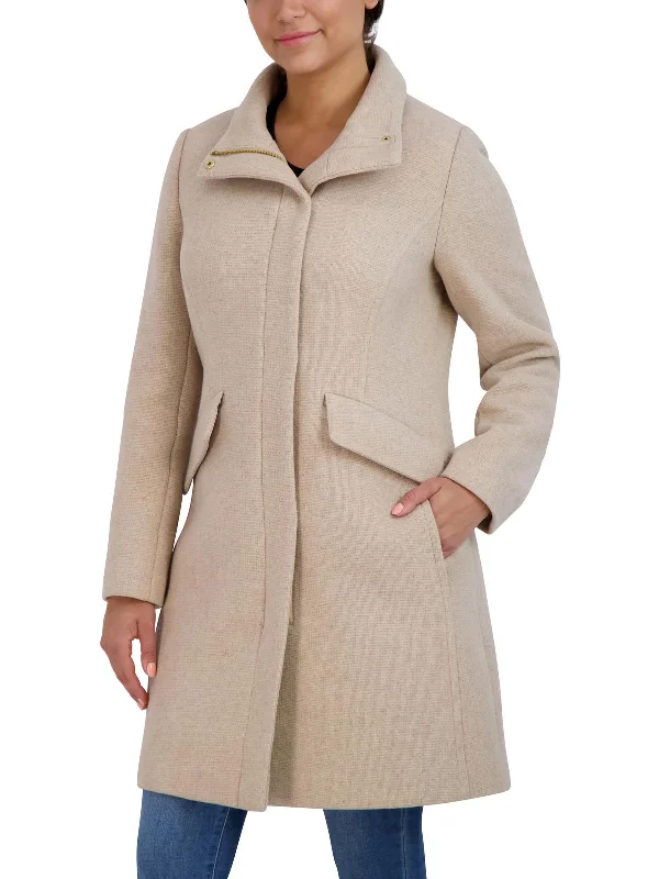 Charming Women's Garments Womens Wool Blend Woven Wool Coat