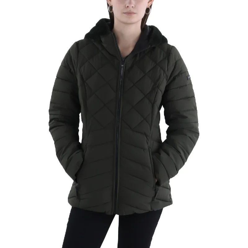 Women's Professional Apparel Womens Quilted Hooded Puffer Jacket