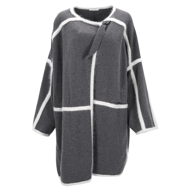 Fashion Sale Live Now – Upgrade Your Style For Less Chloé Angora Blanket Coat in Gray  Wool