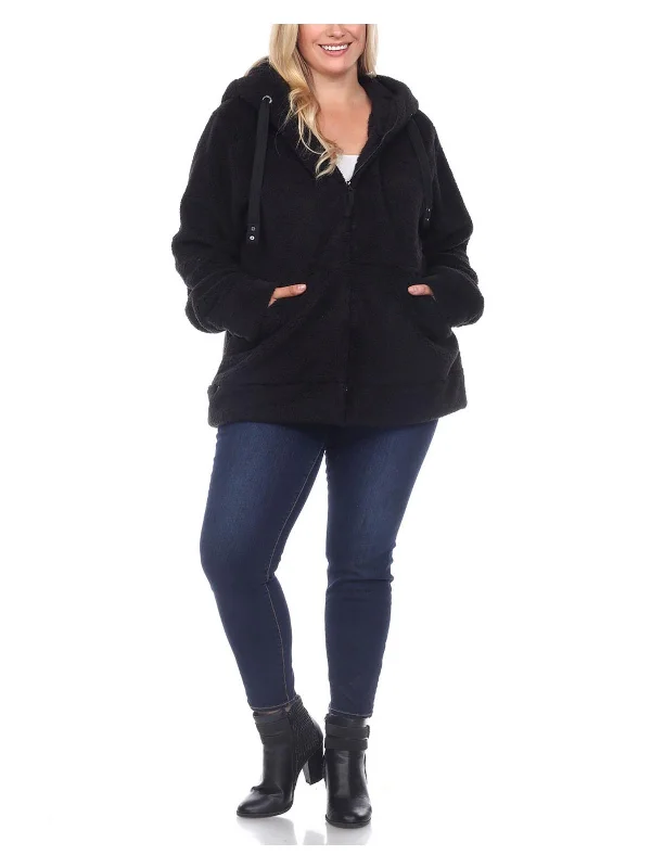 Women's Clothing Plus Womens Sherpa Hooded Fleece Jacket