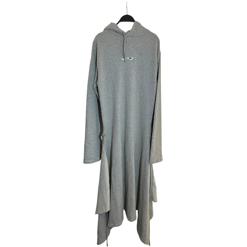 Women's Elegant Apparel Spring Offer VETEMENTS/LS Dress/XS/Cotton/GRY/FW 18 Eyes Hoodie Dress