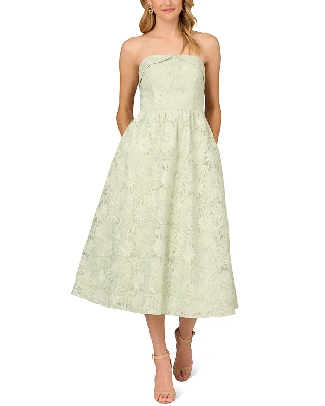 Timeless Women's Outfit Glamorous Fashion Offers Aidan Mattox Embroidered Organza Ballgown