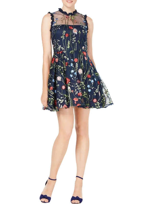 Women's Cozy Outfit For Lounging Cool Prices Juniors Womens Floral Short Fit & Flare Dress