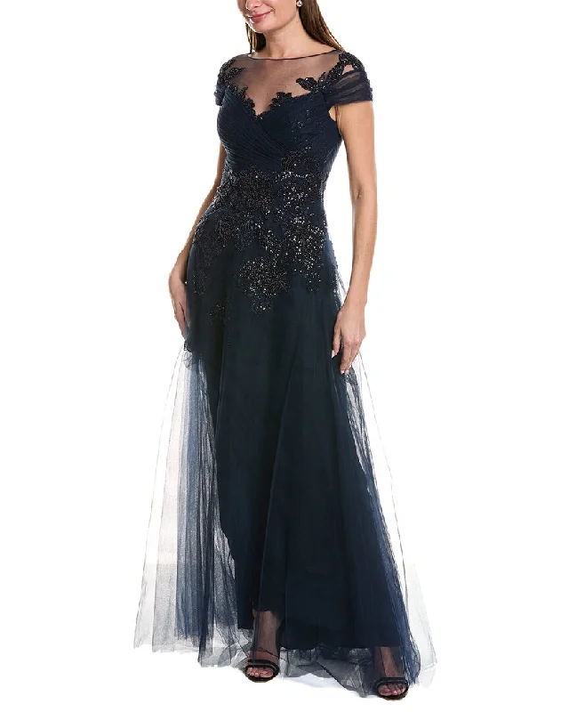 Fashionable Women's Outfit Premium Style Offers Teri Jon by Rickie Freeman Jacquard Ball Gown