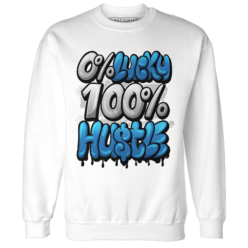 Comfortable Unisex Streetwear The Latest Fashion Trends NastyJamz Industrial Blue 4s Sweatshirt Match Lucky Hustle