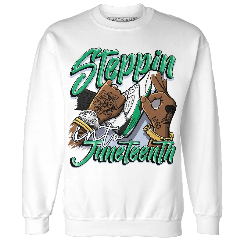 Relaxed-Fit Unisex Clothing Options Summer Fashion NastyJamz Lucky Green 5s Sweatshirt Match Step Into Juneteenth