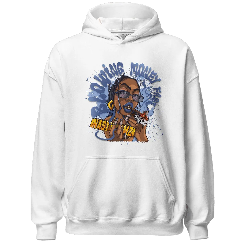 Versatile And Stylish Unisex Apparel Special Offers, Don't Miss NastyJamz Midnight Navy 5s Hoodie Match Blowing Money Fast Girl